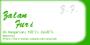 zalan furi business card